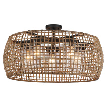Golden 1067-O5SF NB-MAW - Golden Lighting Piper 5-light Outdoor Ceiling in Natural Black